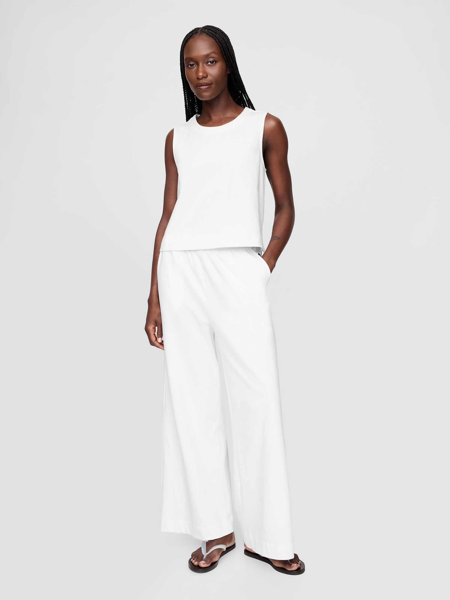 Heavyweight Organic Cotton Wide-Leg Pants